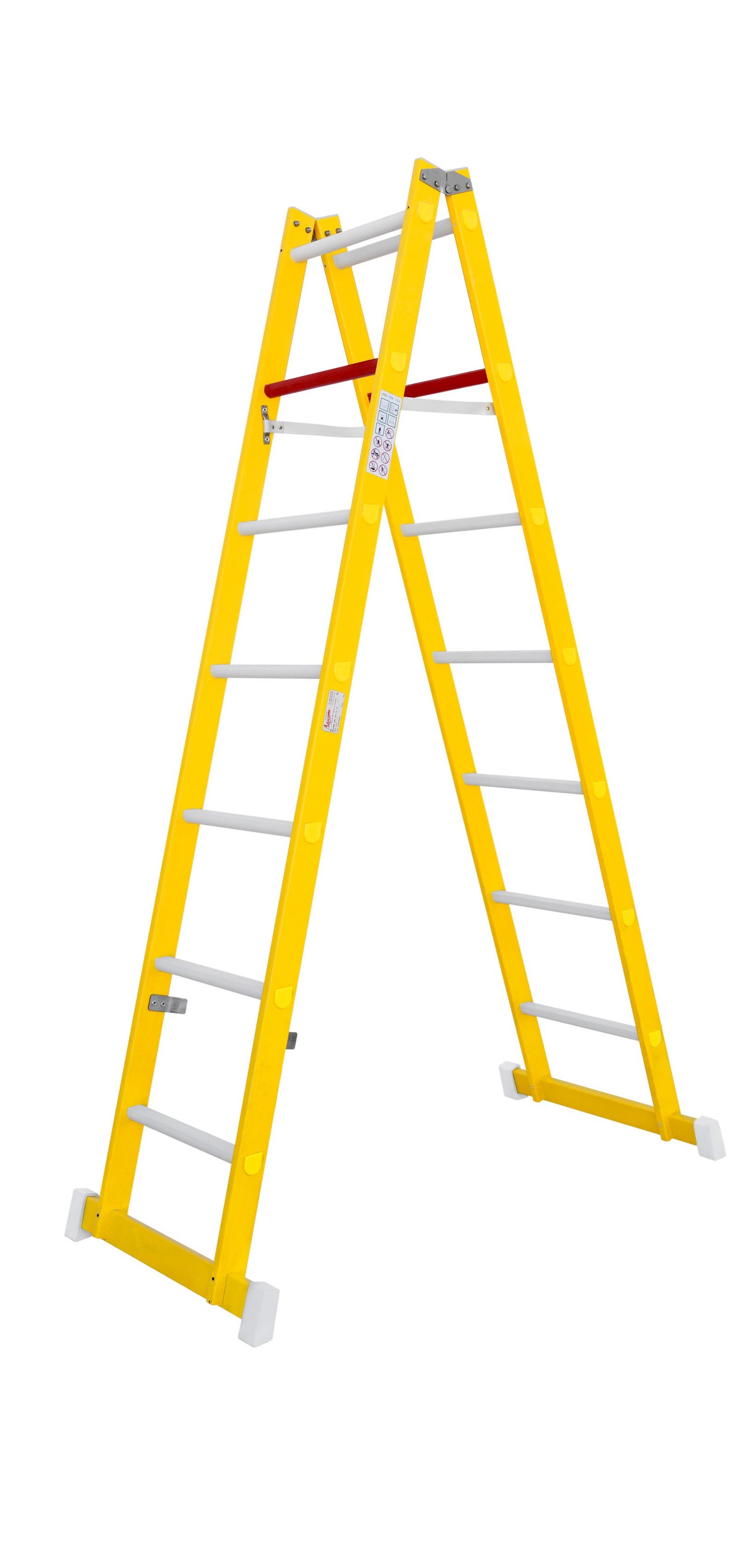 Escalera de Fibra de Tijera de Doble Subida