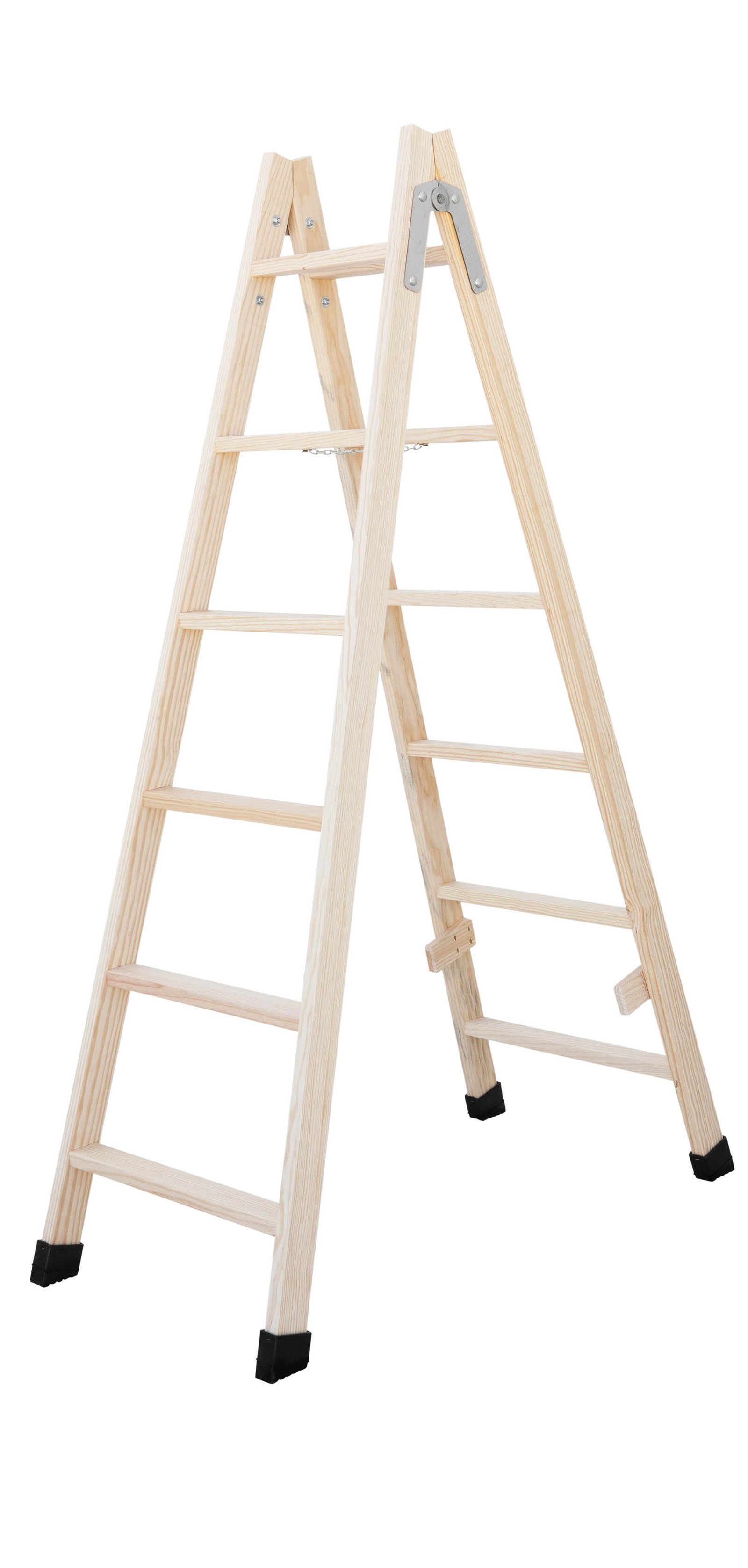 Escalera de Madera de Tijera de Pino Marítimo