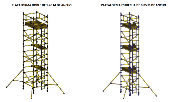 andamios de fibra