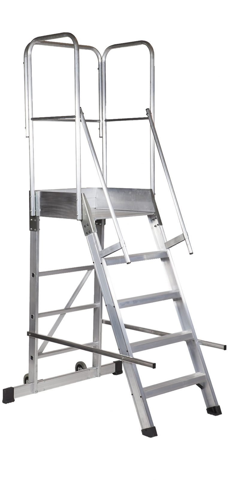 Escalera de almacén de aluminio