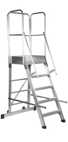 Escalera de almacén de aluminio