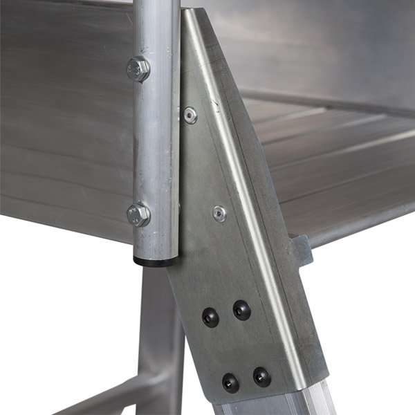 Escalera de almacén de aluminio