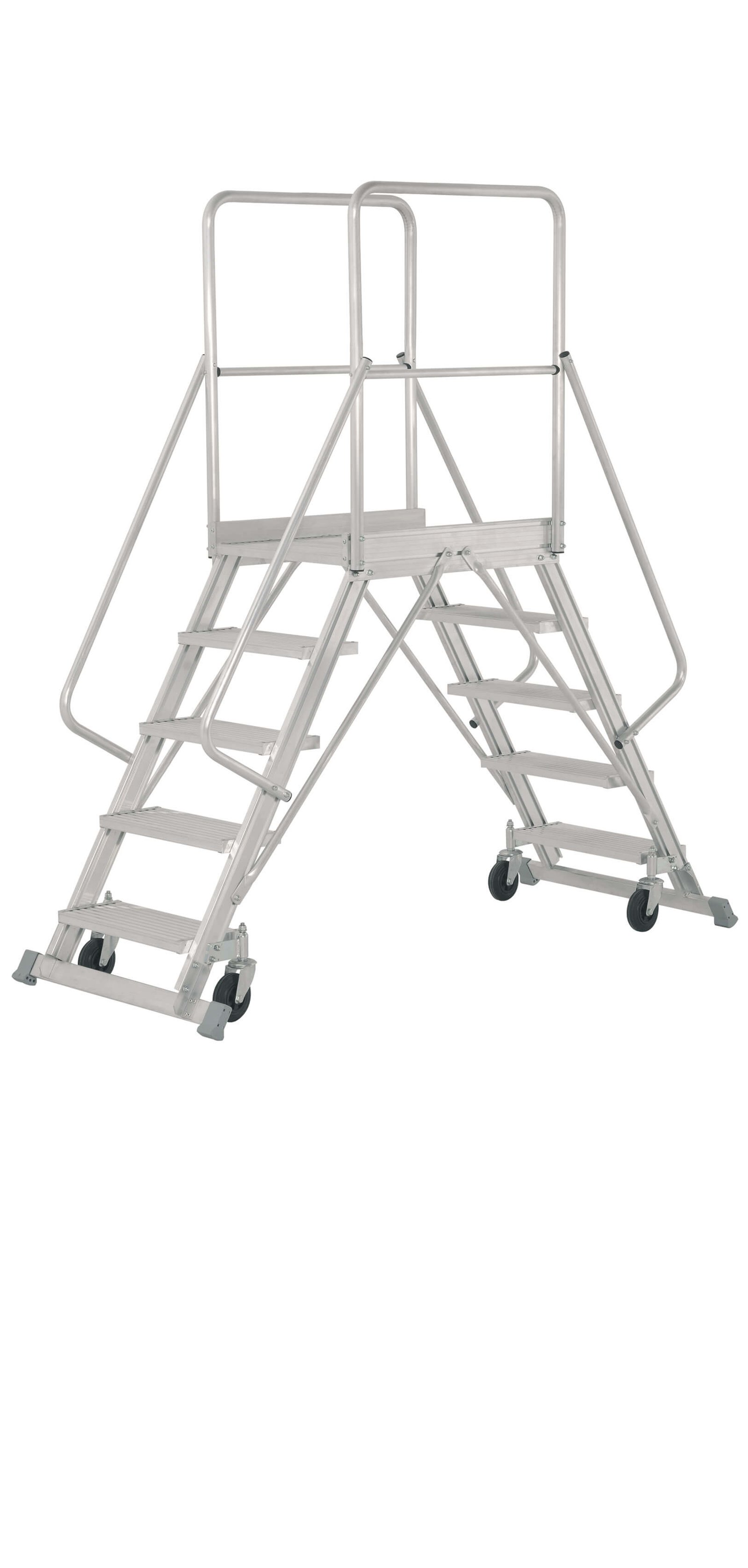 Escalera de Almacén de Aluminio de Doble Subida