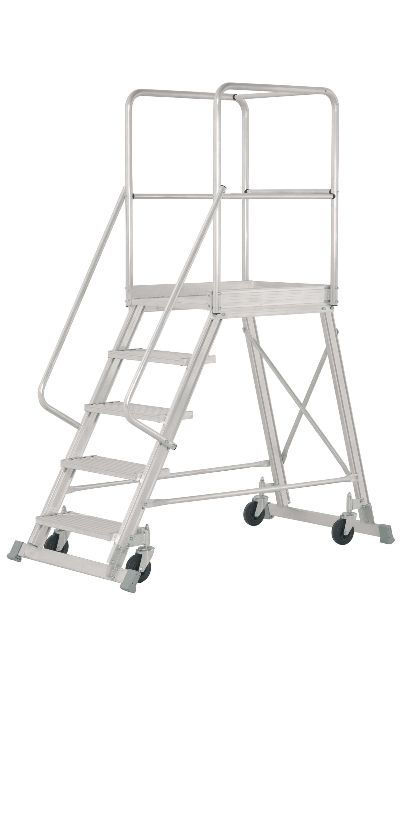 Escalera de aluminio para almacén