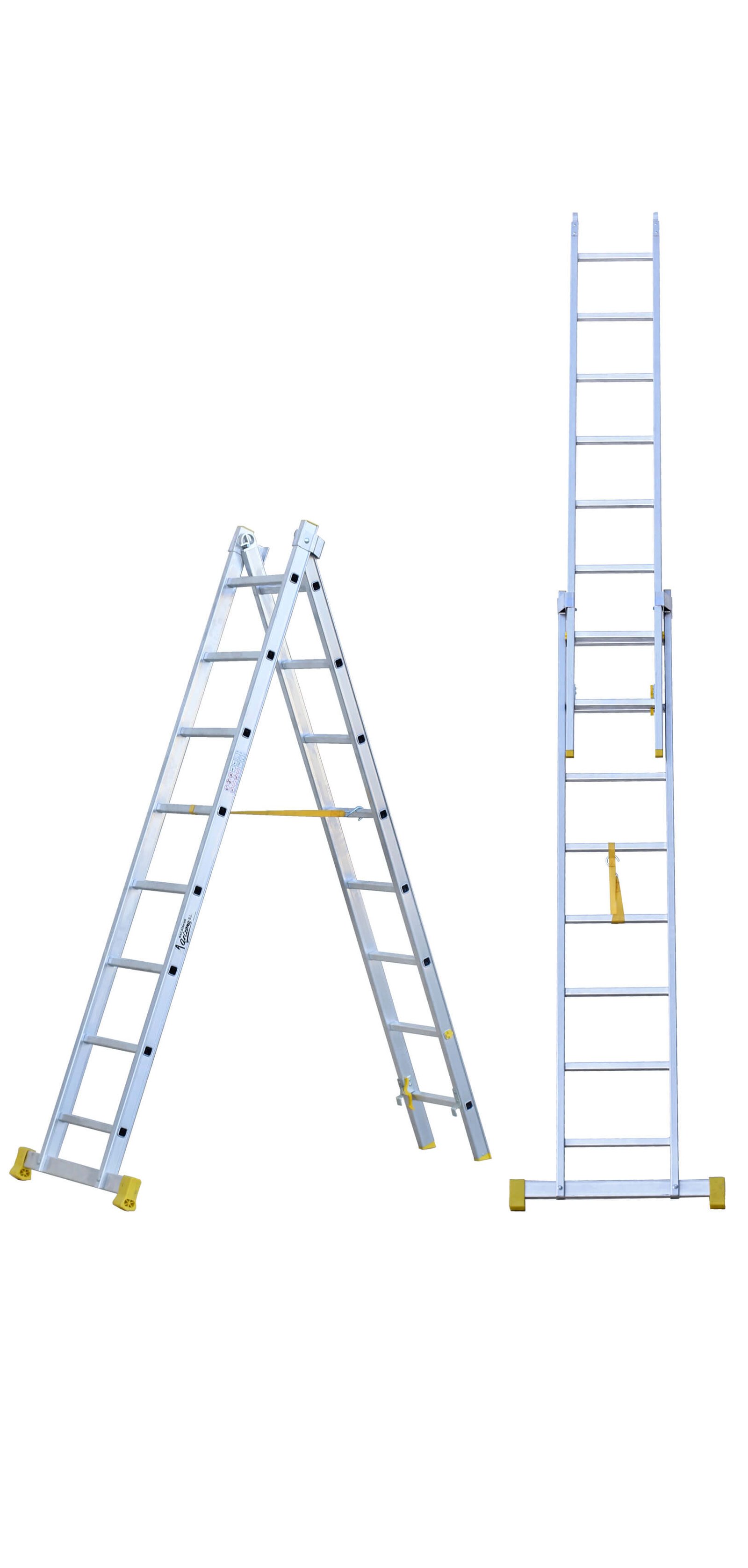 Escalera transformable de dos tramos