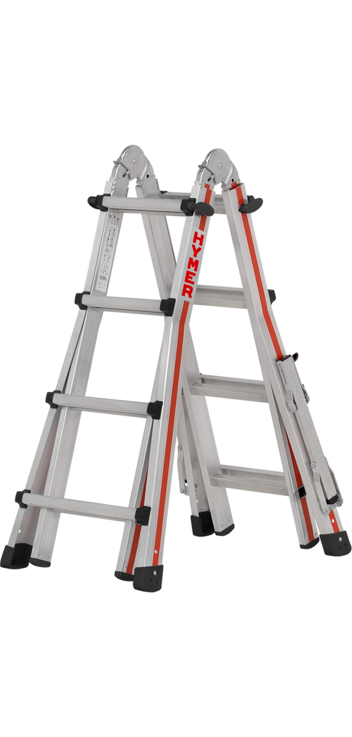 Escalera telescópica de aluminio tijera