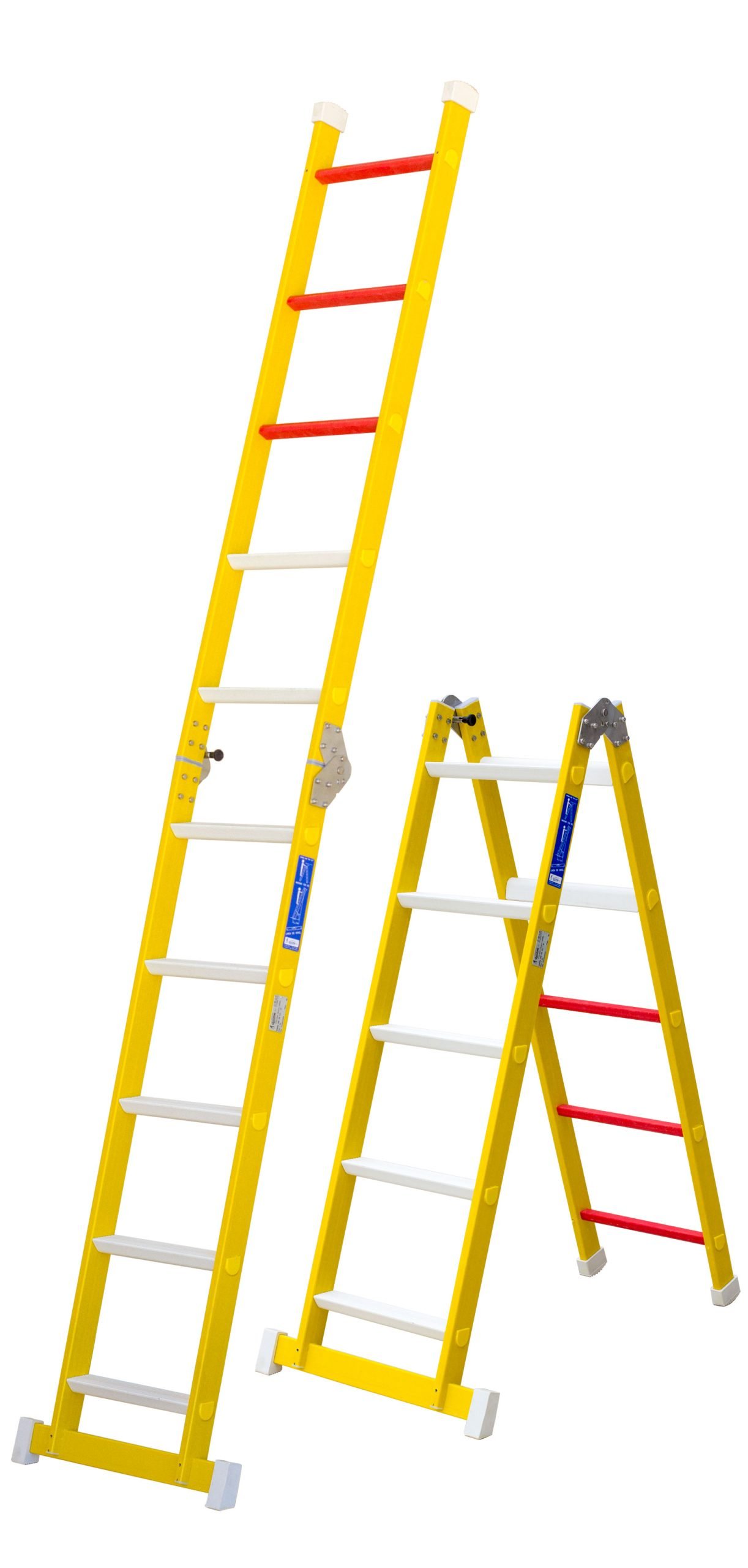 Escalera de Fibra de 1 Tramo Plegable con Peldaño Ancho